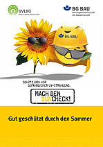 Titelbild einer Broschüre: Gut geschützt durch den Sommer.